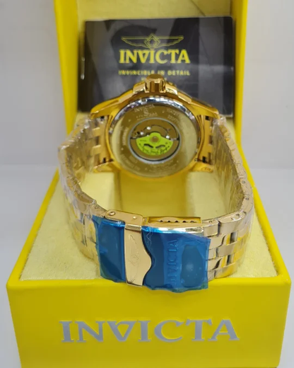 Relógio Invicta Speedway Turbine 25851  Automático Gold 18k Premium C/ Caixa e Manual